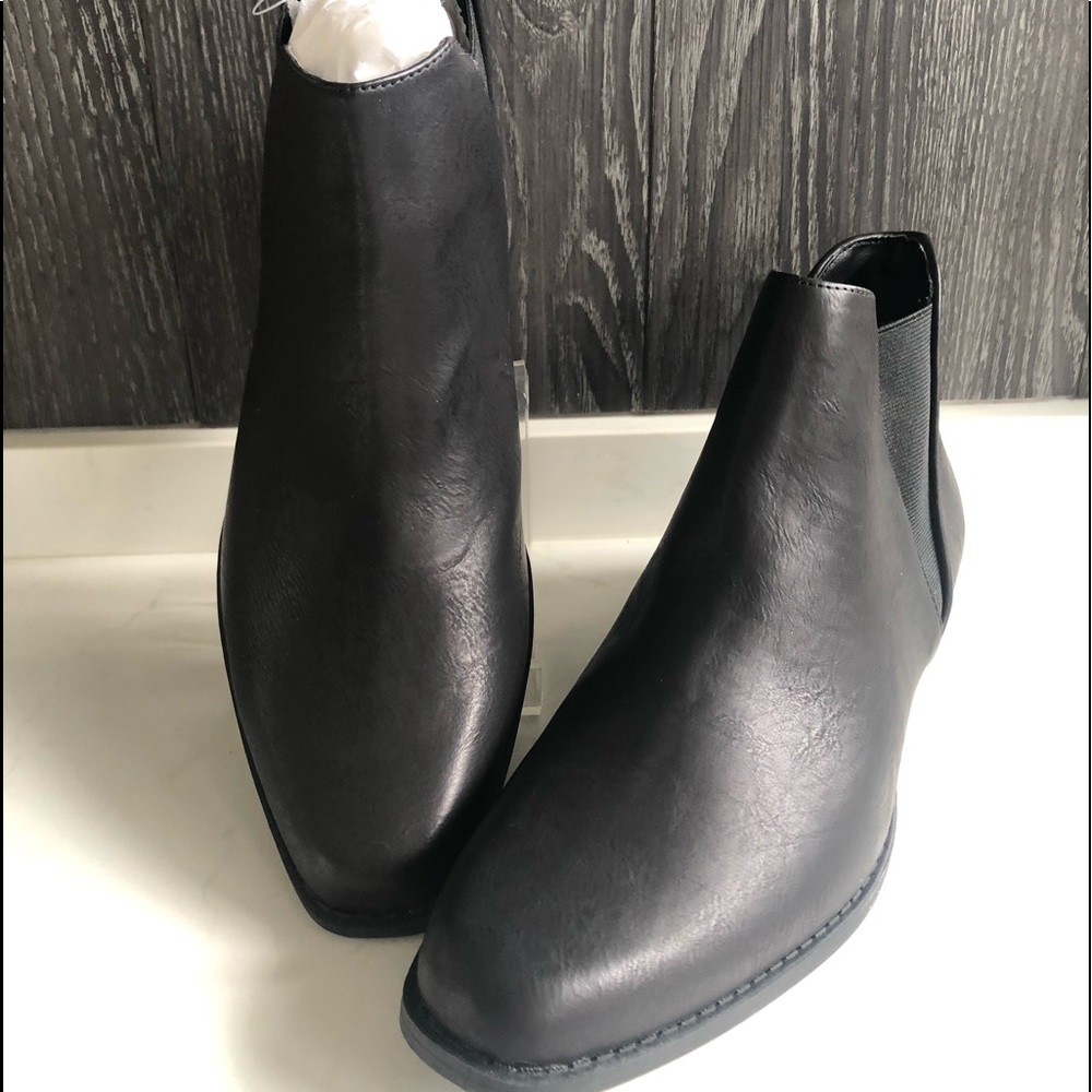 MASSINI pull-on twin gore BLACK FASHION BOOT sz 11